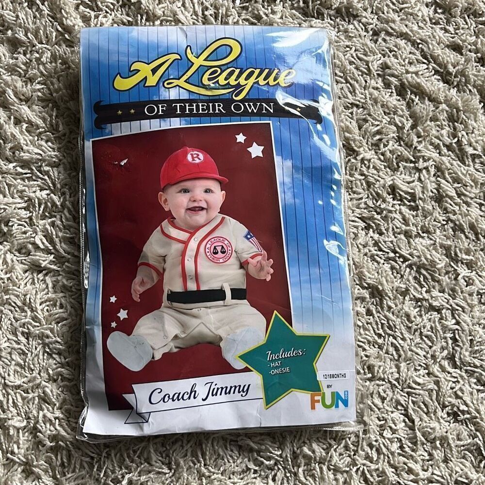 New A League of Their Own Coach Jimmy Baby Costume Infant Baseball Player Costum